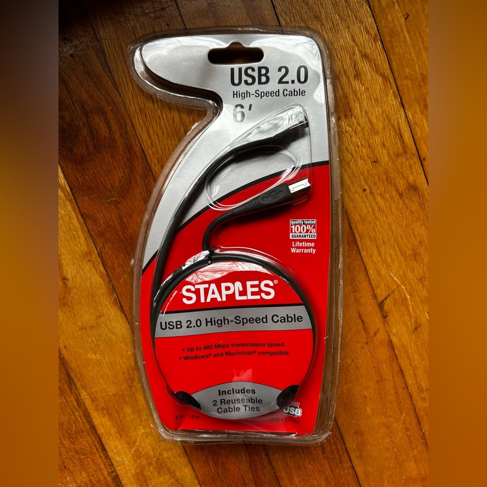 Staple Black USB 2.0 High-Speed Cable